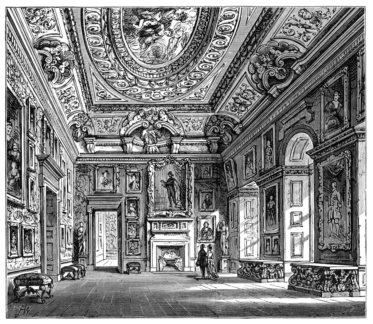 Queen Carolines Çizim Odası, Kensington Sarayı, Londra, 1900 by Unbekannt