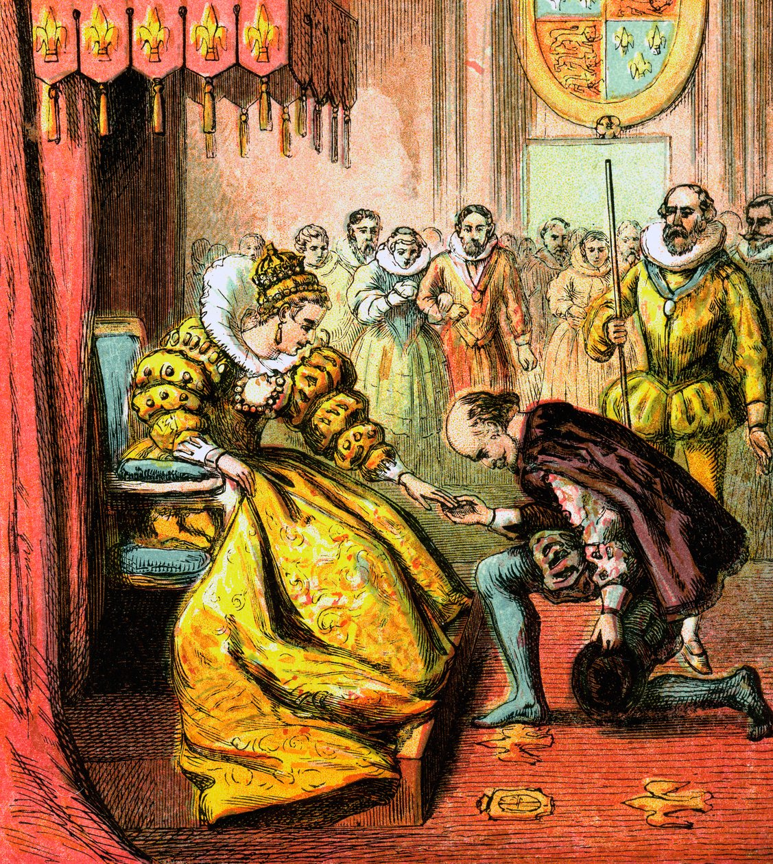 Kraliçe Elizabeth ve Shakespeare, 16. yüzyıl, c1850 by Unbekannt