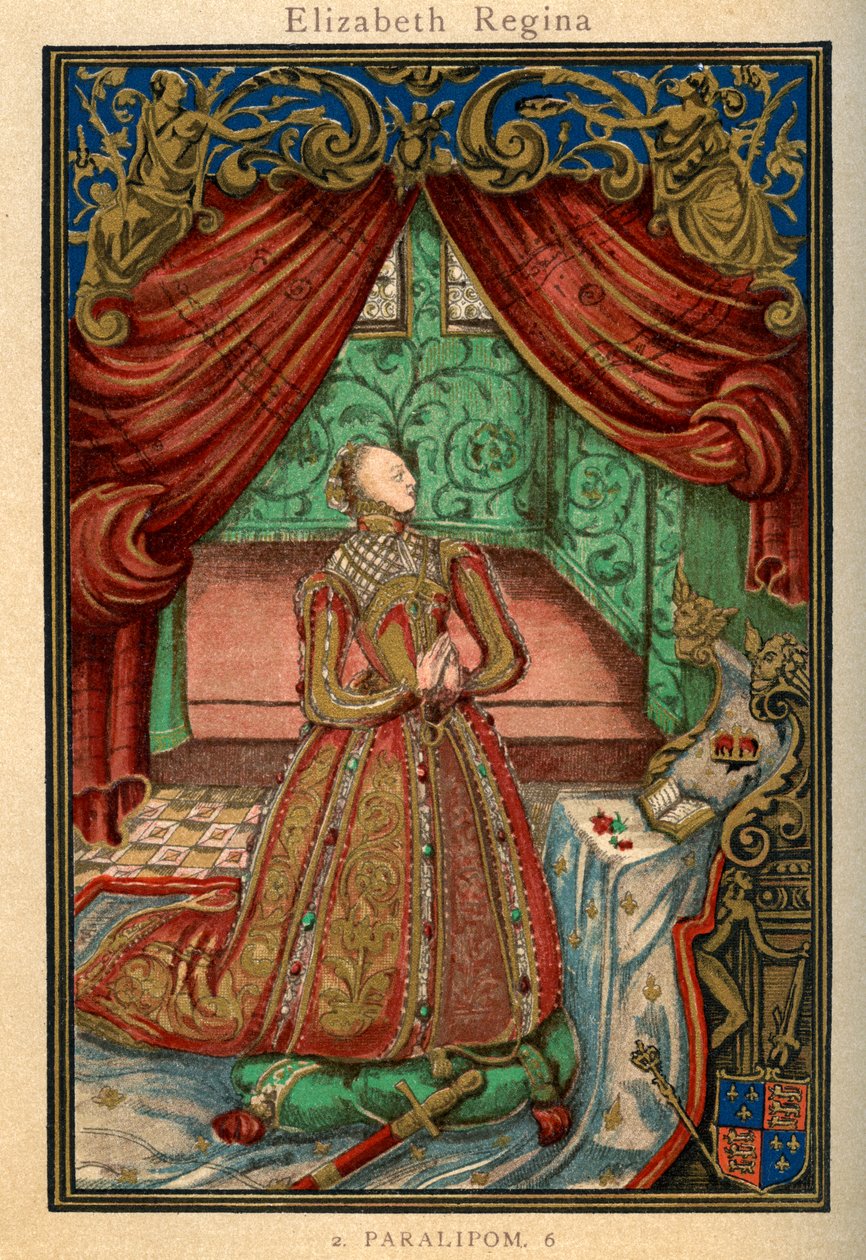 Kraliçe I. Elizabeth dua ederken, 1569, 1893 by Unbekannt