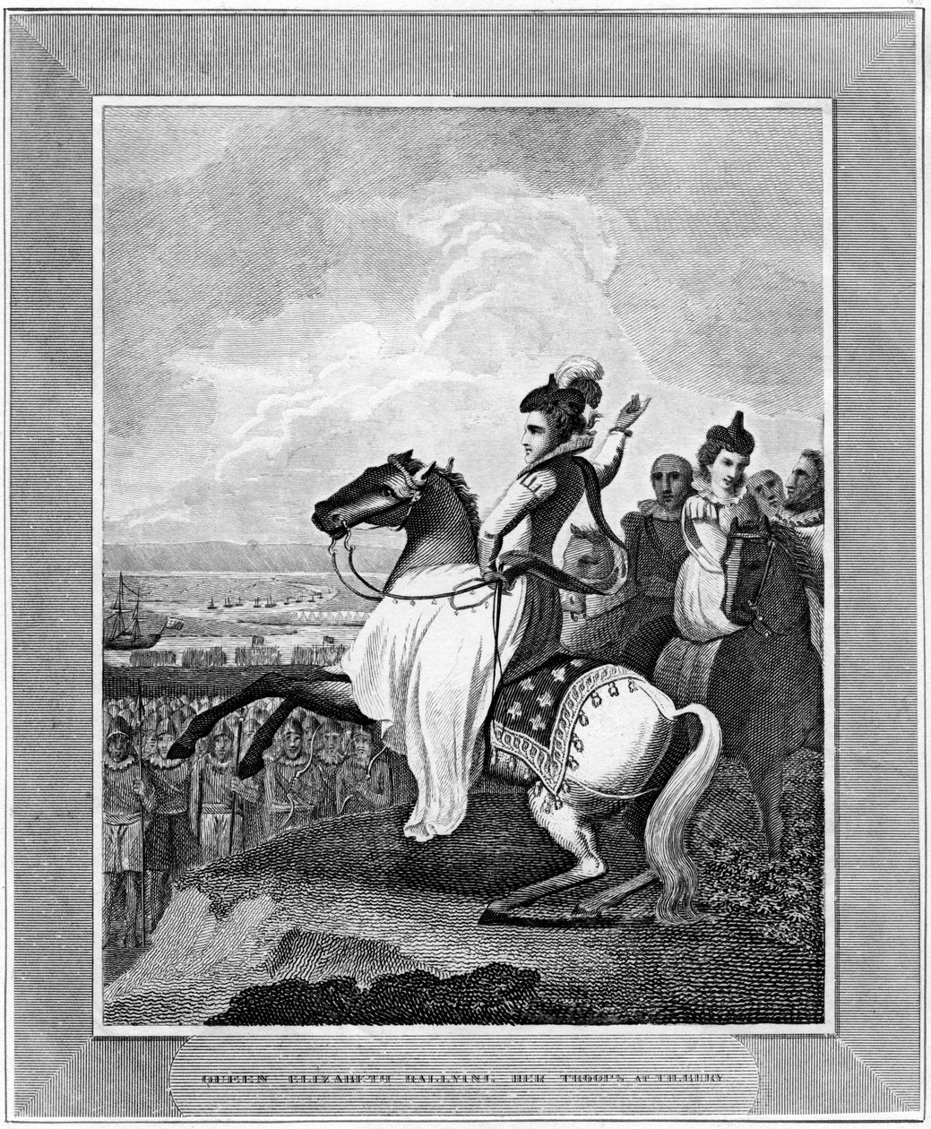 Kraliçe I. Elizabeth, birliklerini Tilbury