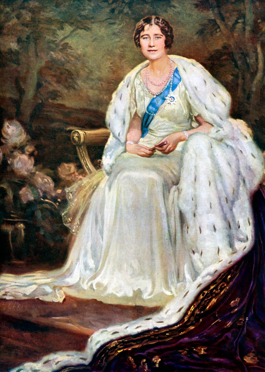 Kraliçe Elizabeth, taç giyme cübbesi içinde, 1937 by Unbekannt