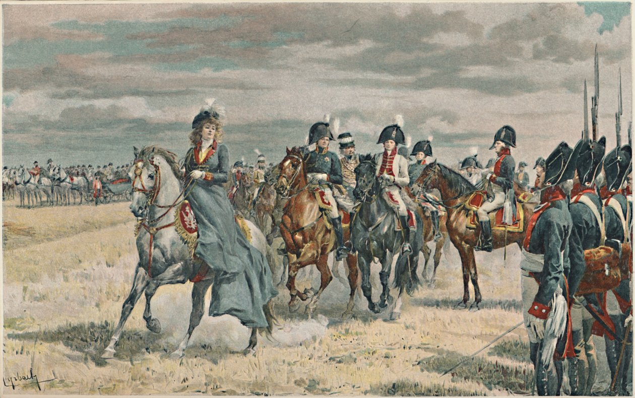 Kraliçe Louisa, Prusya Ordusunu İnceliyor, 1896 by Unbekannt