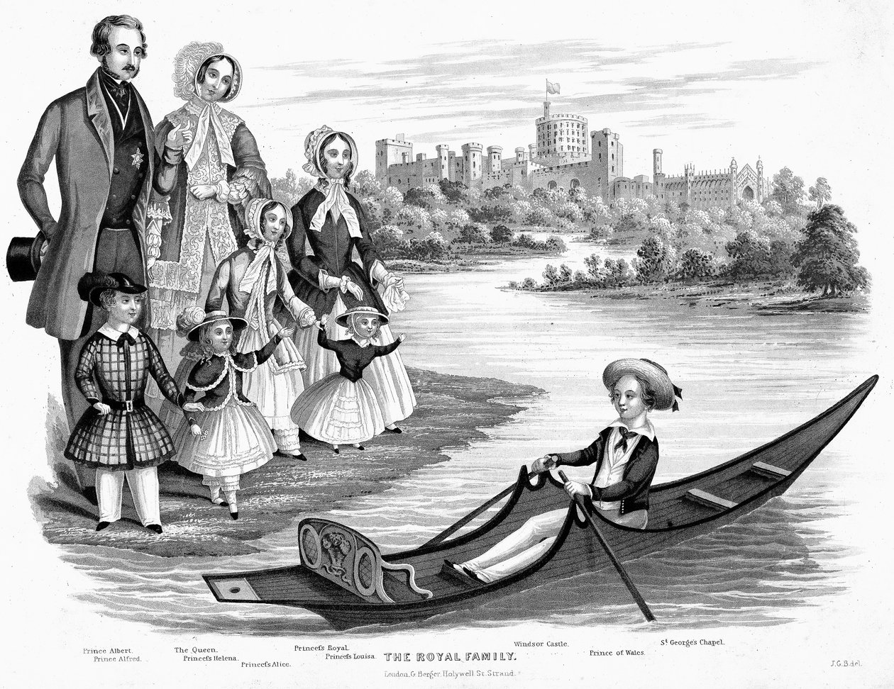 Kraliçe Victoria ve Prens Albert, en büyük altı çocukları ile birlikte, c1850 by Unbekannt