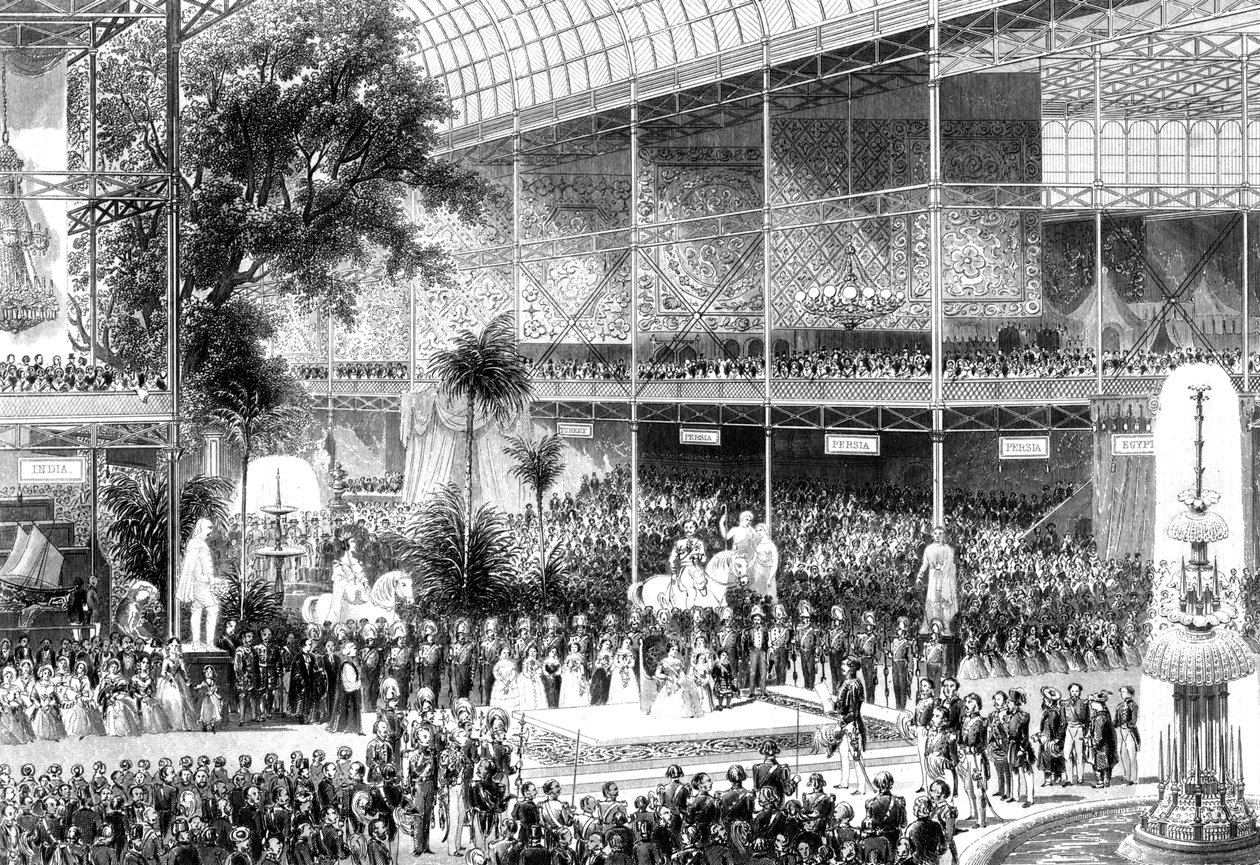 Kraliçe Victoria Büyük Sergiyi açarken, Crystal Palace, Londra, 1 Mayıs 1851 by Unbekannt
