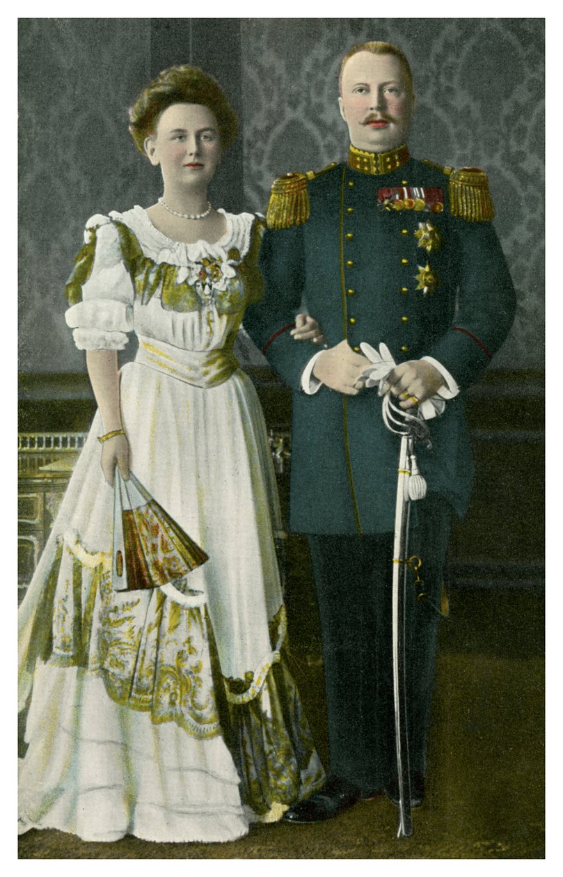 Hollanda Kraliçesi Wilhelmina ve Prens Henry, c1900s-c1910s by Unbekannt