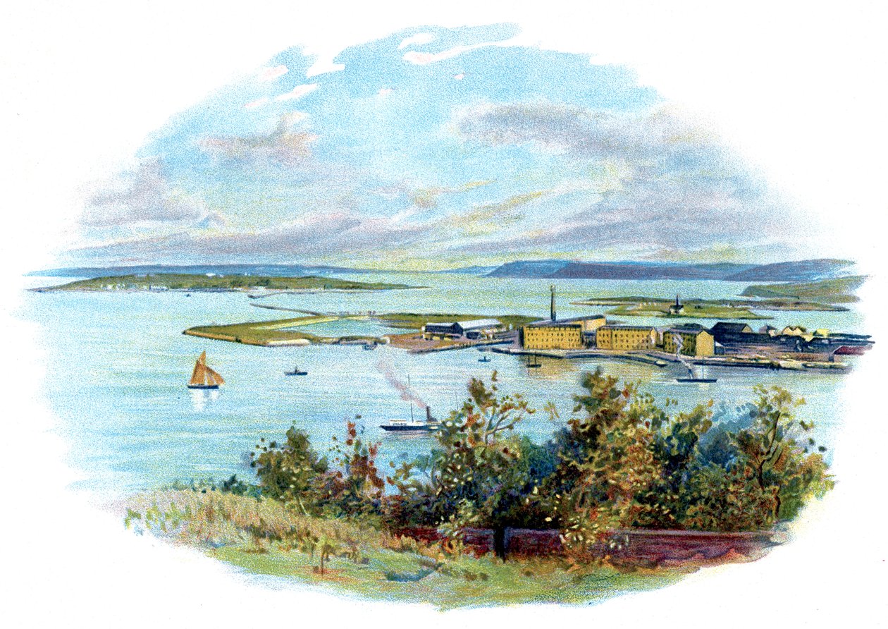 Queenstown Cobh, Cork City için liman by Unbekannt