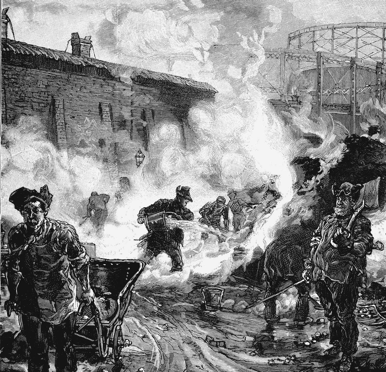 Kok söndürme, South Metropolitan Gas Companys işleri, East Greenwich, Londra, 1891 by Unbekannt