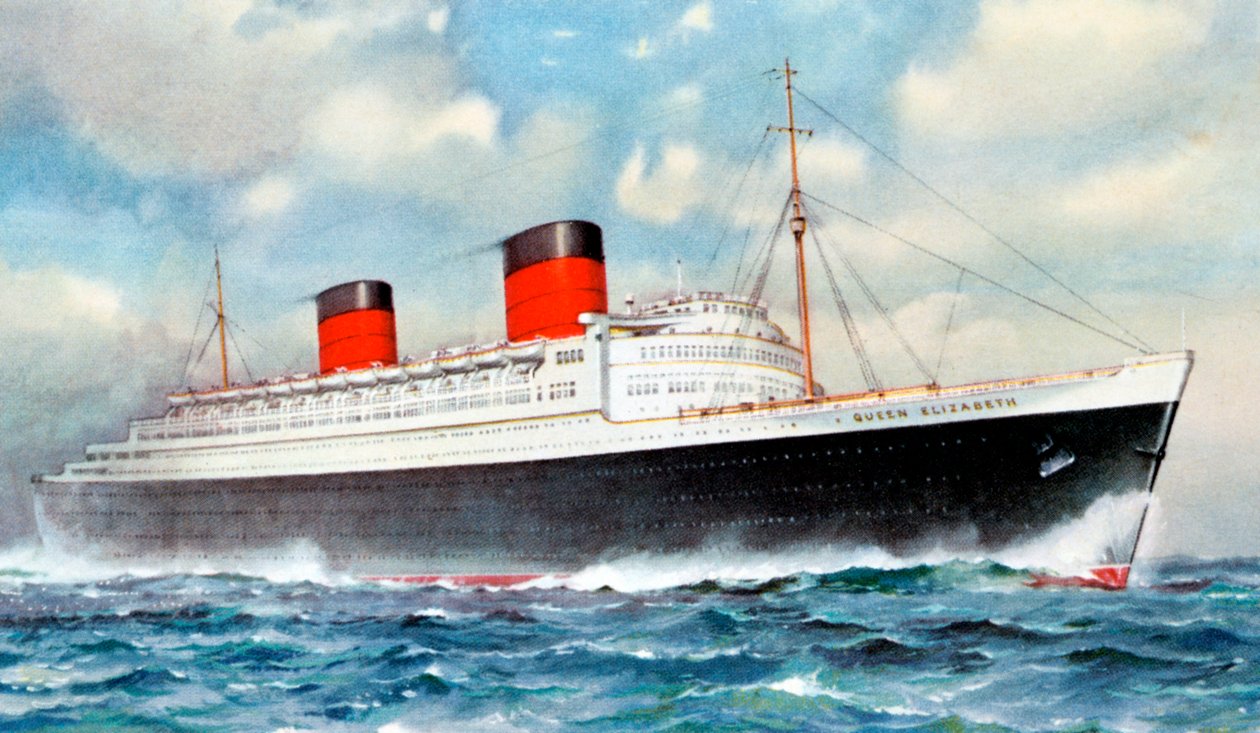 RMS Queen Elizabeth, Cunard okyanus gemisi, 20. yüzyıl by Unbekannt