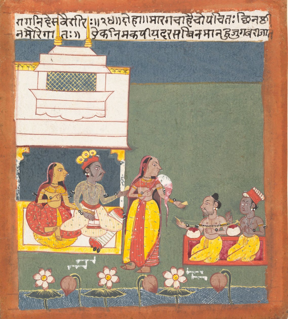Ragini Des Variri: Dağınık Ragamala Serisinden Sayfa, Müzikal Modların Çelengi, ca. 1680. by Unbekannt