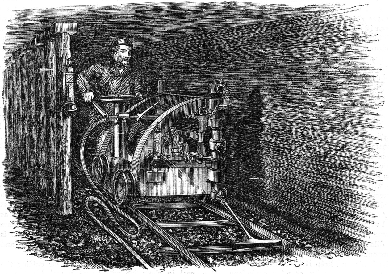 Raylı kömür kesme makinesi, 1864 by Unbekannt