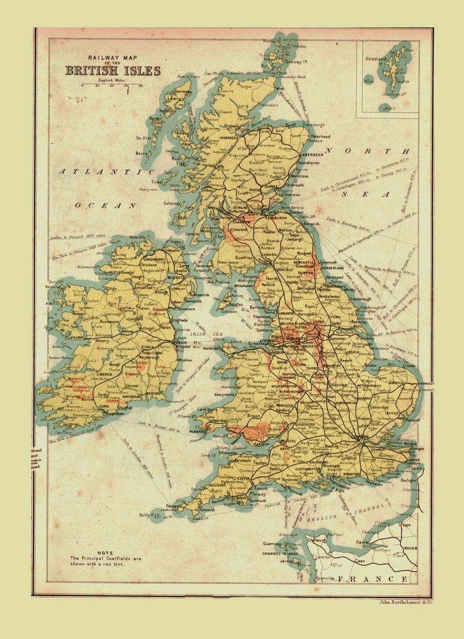 Britanya Adaları Demiryolu Haritası, 1902. by Unbekannt