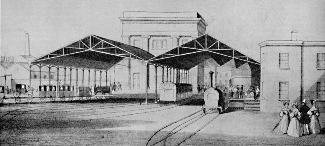İlk günlerde tren istasyonları garip bir şekilde ilkel işlerdi, c1934. by Unbekannt