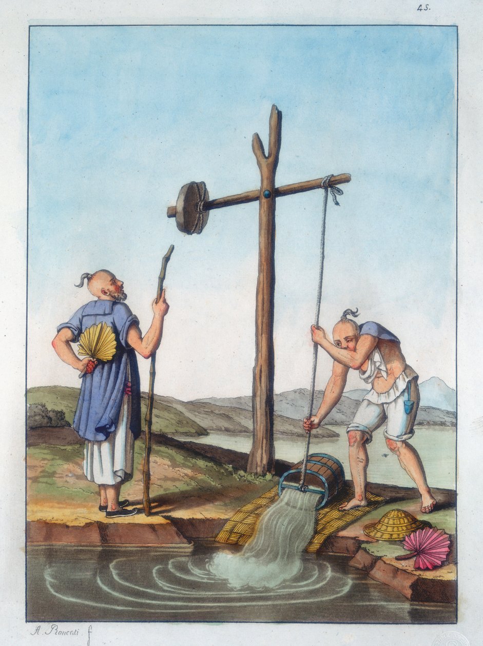 Şadufla su yetiştirme, Çin, 1825-1835 by Unbekannt
