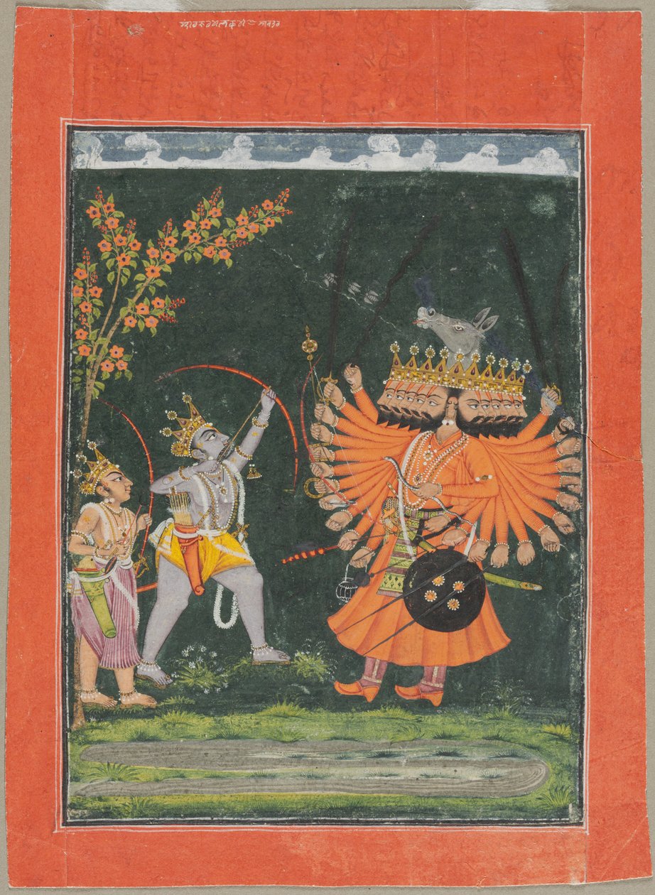 Rama ve Laksmana Ravana ile Savaşıyor by Unbekannt Unbekannt