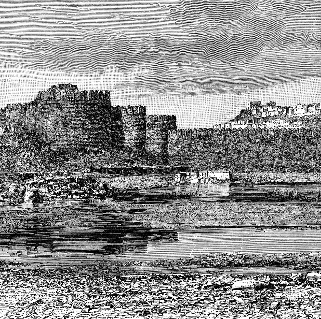 Kasaba ve kalenin surları, Golconda, Hindistan, 1895 by Unbekannt