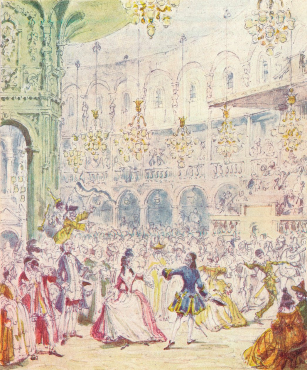 Randulph ve Hilda, Ranelagh Bahçeleri'ndeki Rotunda'da dans ediyor, 1842, 1903 by Unbekannt
