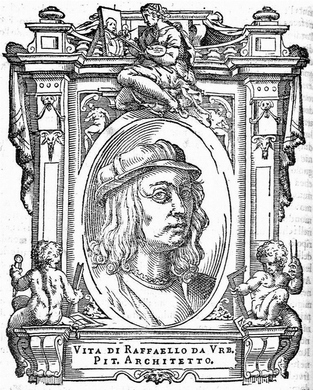 Raphael. Gönderen: Giorgio Vasari, En Mükemmel İtalyan Ressamlar, Heykeltıraşlar ve Mimarların Hayatları, 1568 by Unbekannt