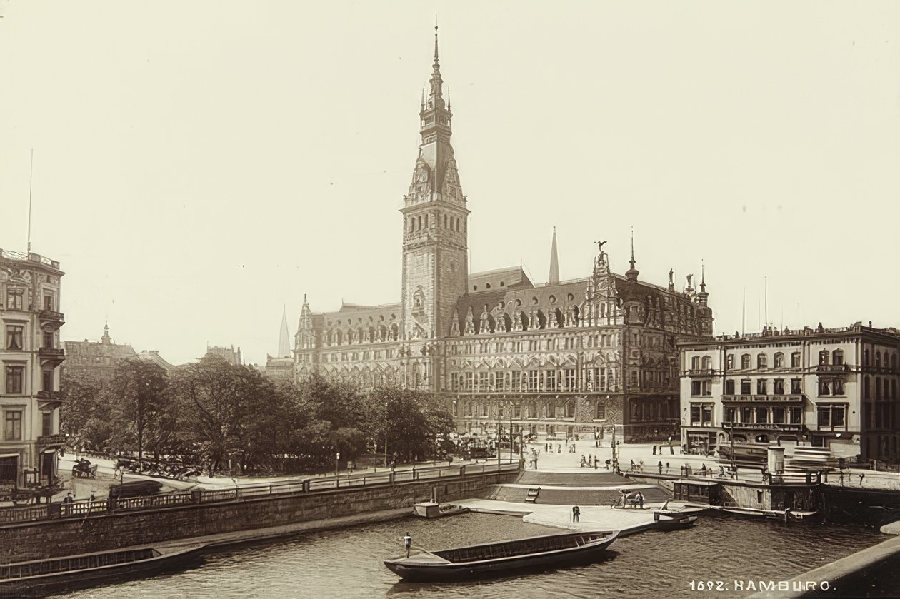 Hamburg Belediye Binası. 1900 civarında by Unbekannt