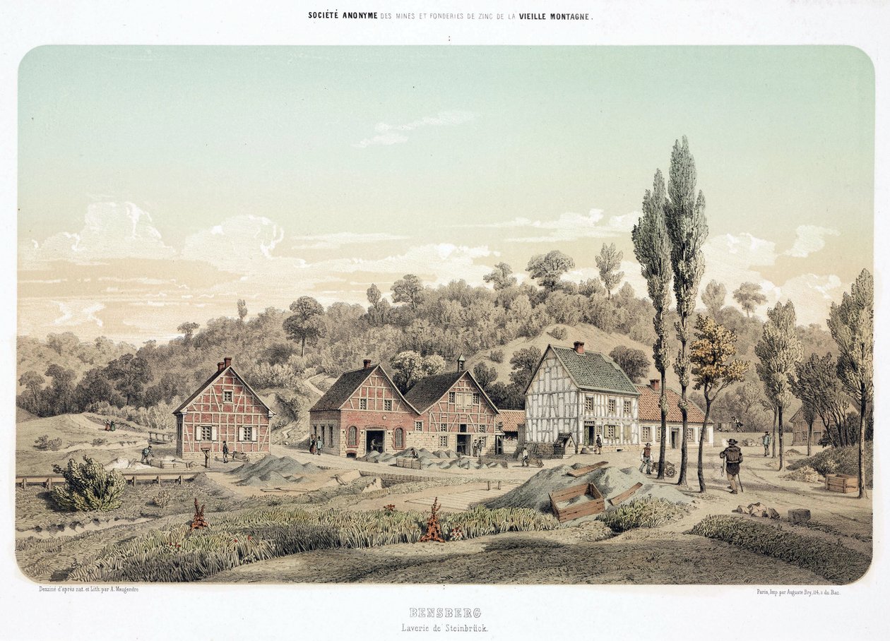 Hammadde İşleme, Metalurji Steinbruck çinko cevheri yıkama işleri, Bensberg, Almanya by Unbekannt