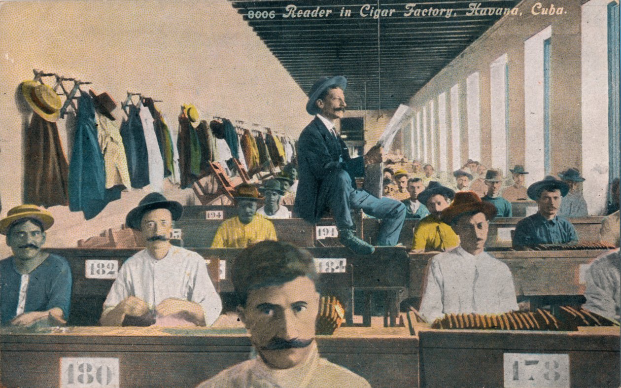 Puro Fabrikasında Okuyucu, Havana, Küba, c1910s by Unbekannt