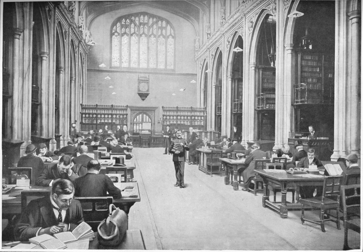 Okuma odası, Guildhall Kütüphanesi, Londra Şehri, c1903 1903 by Unbekannt