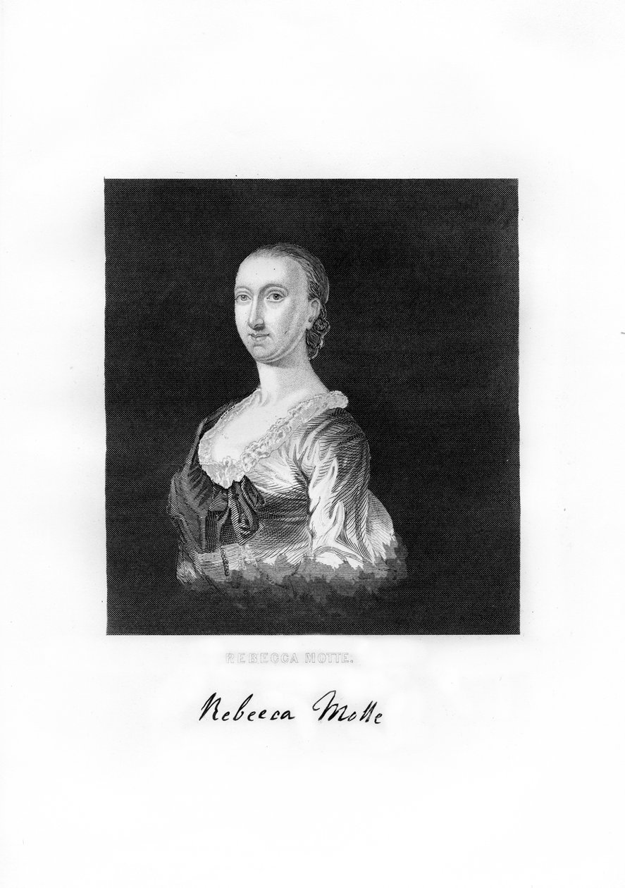 Rebecca Brewton Motte, Amerikan vatansever ve plantasyon sahibi, 1872 by Unbekannt
