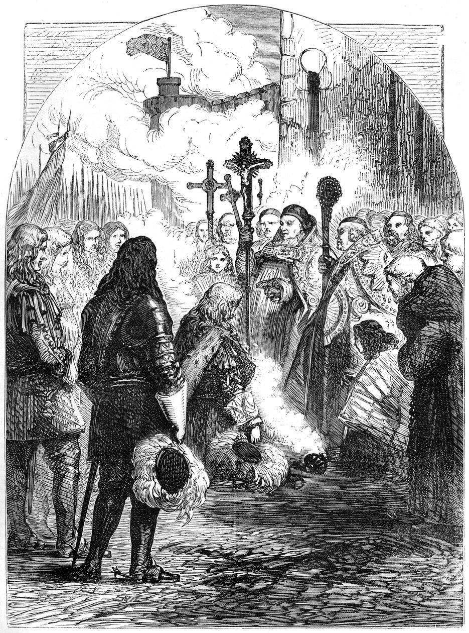 James II'nin Dublin'de resepsiyonu, c1689, 19. yüzyıl by Unbekannt
