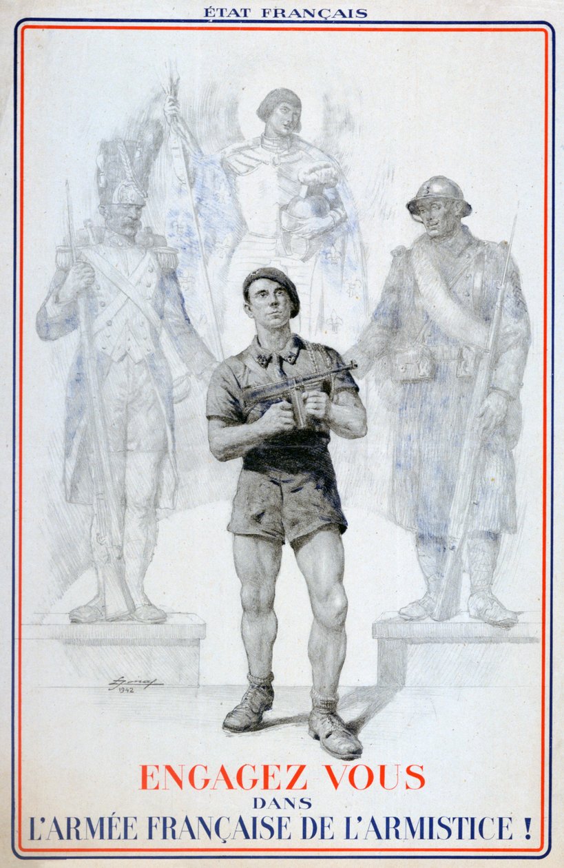 Fransız Ateşkes Ordusu için askere alma afişi, 1940-1942 by Unbekannt