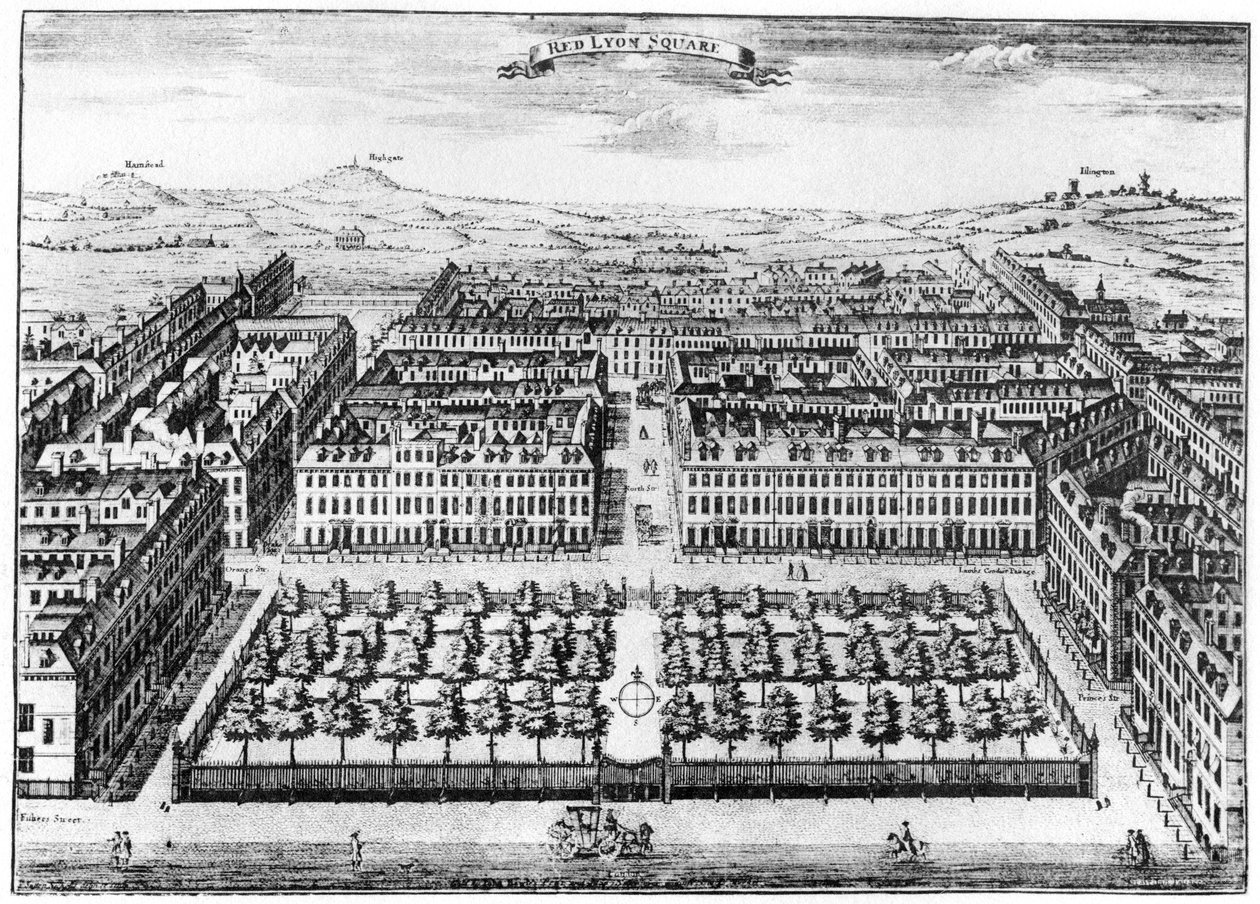Red Lion Square, Londra, 18. yüzyıl 1907 by Unbekannt
