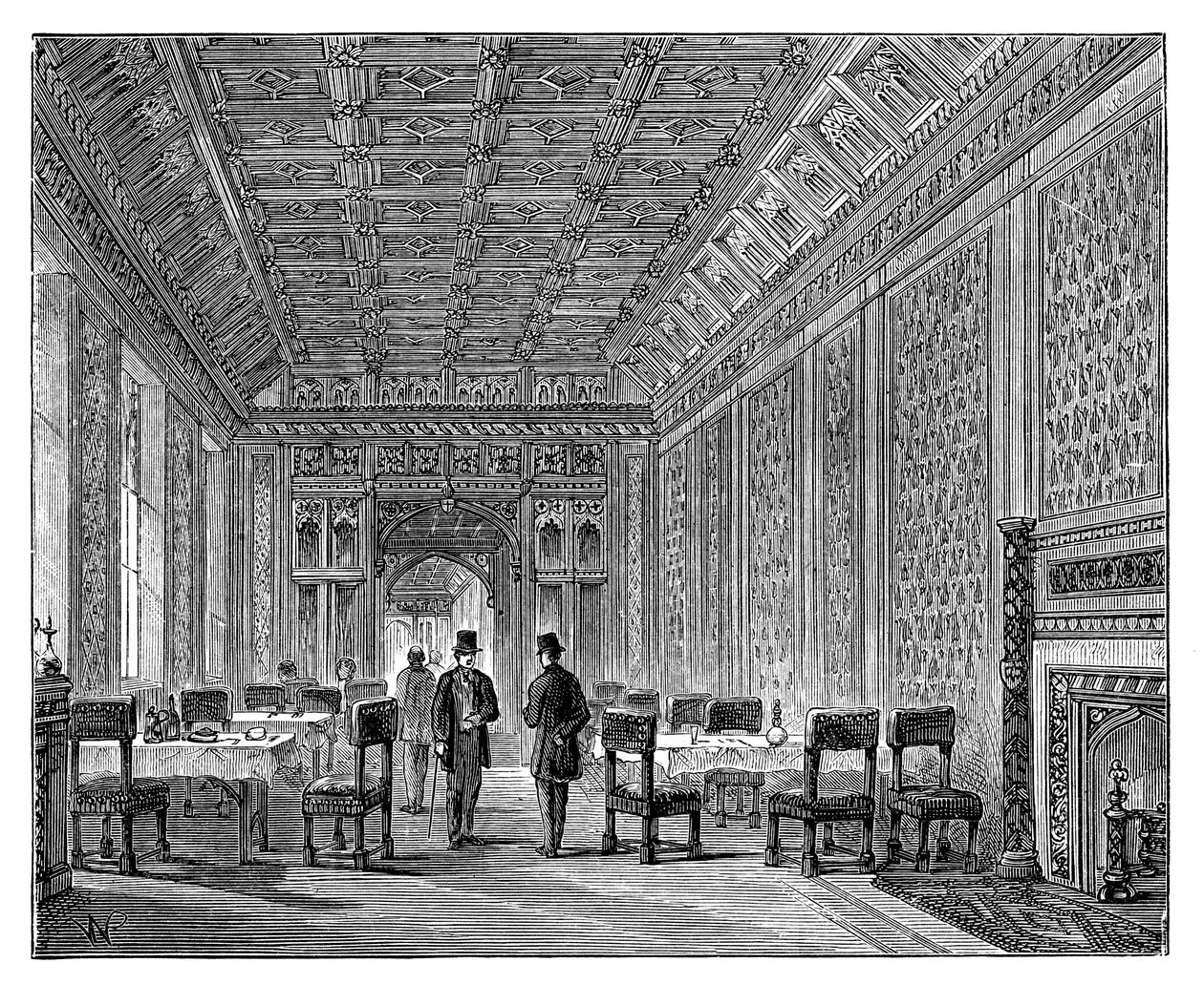 Dinlenme Odası, Lordlar Kamarası, Westminster Sarayı, Londra, c1888 by Unbekannt