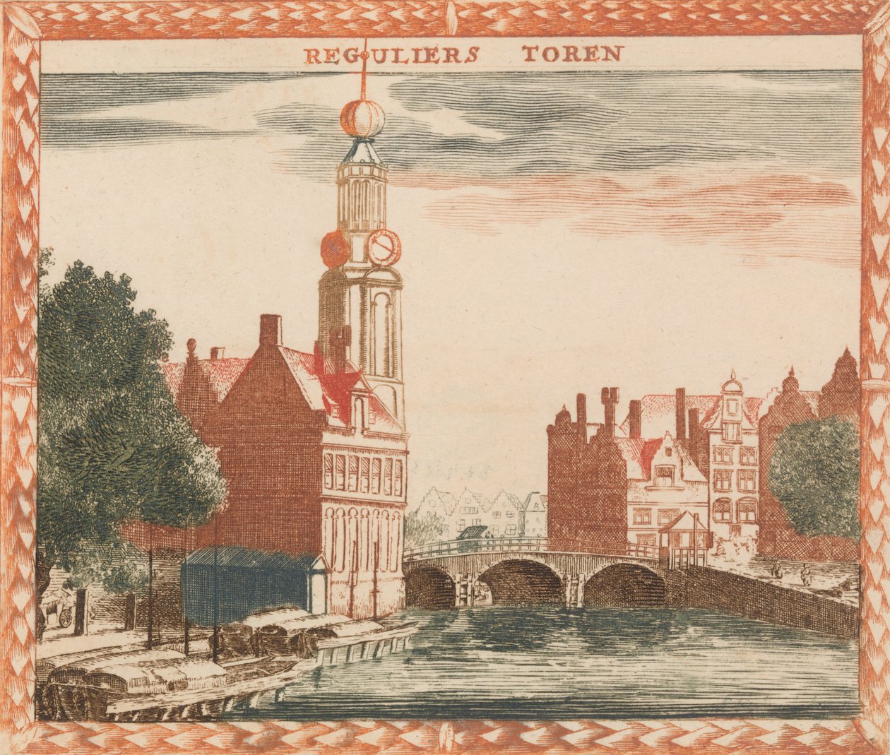 Reguliers Toren', içinde: Tooneel Der Hoofdste Nederlands Huizen, En Lust Hoven, To T Lev..., nd. by Unbekannt