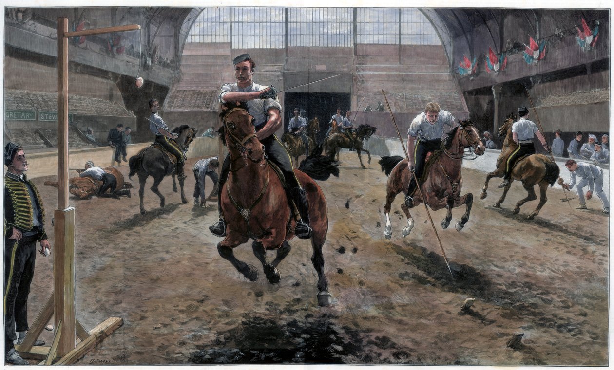 Tarım Salonunda Kraliyet Askeri Turnuvası için prova, Islington, Londra, 1886 by Unbekannt