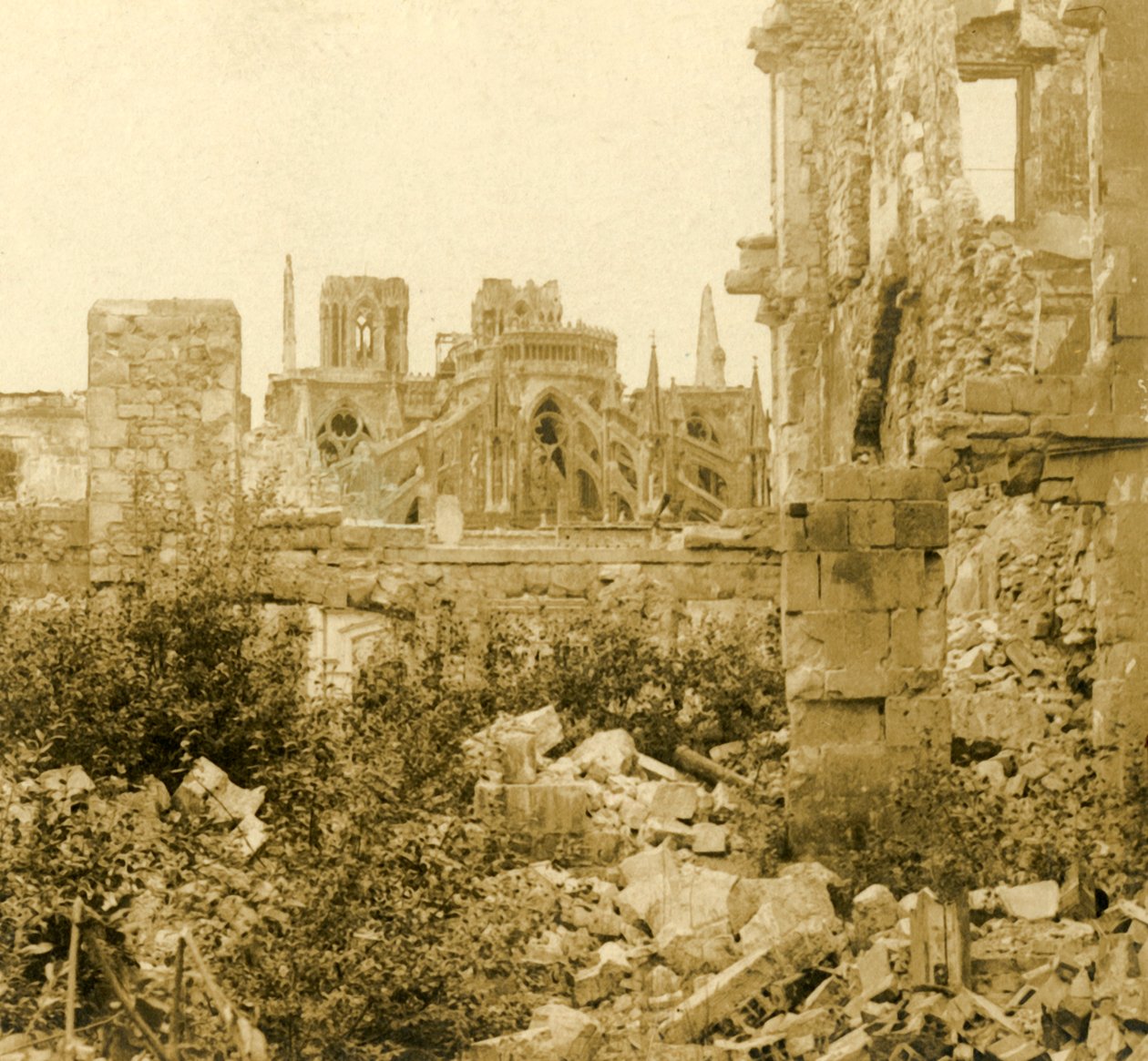 Reims Katedrali, Reims, kuzey Fransa, c1914-c1918 by Unbekannt