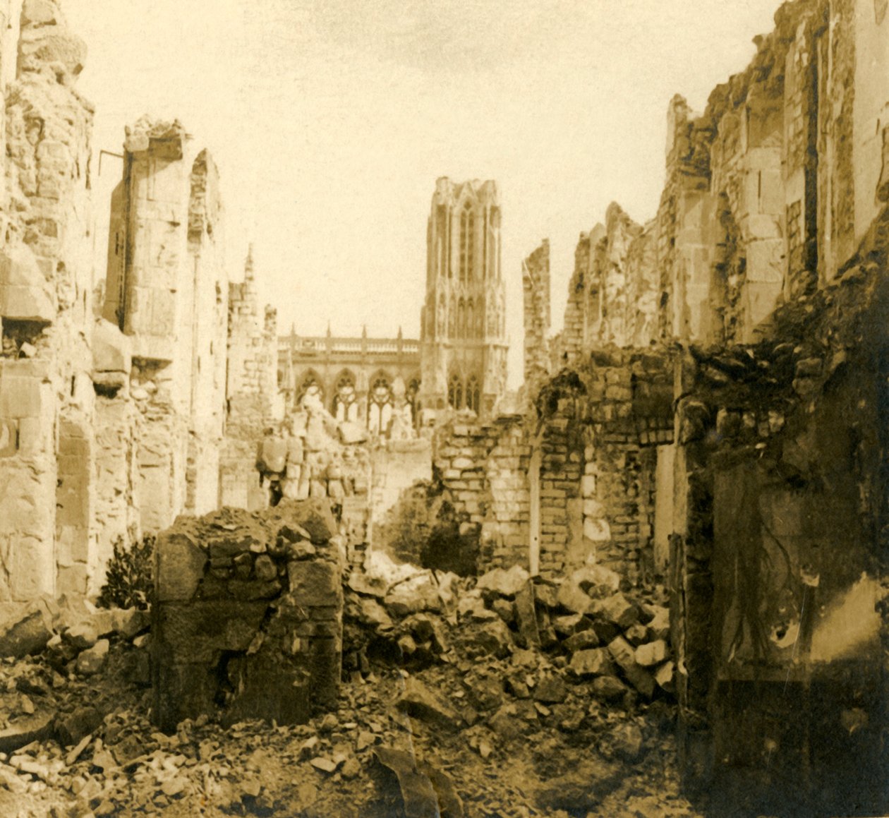 Reims Katedrali, Reims, kuzey Fransa, c1914-c1918 by Unbekannt