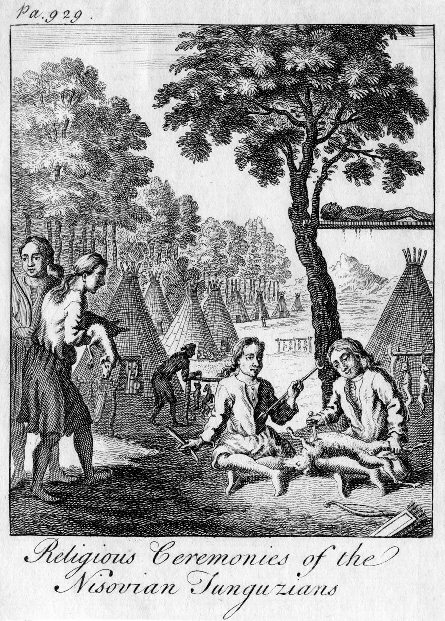 Nisovyalı Tunguzyalıların Dini Törenleri, c1748 by Unbekannt