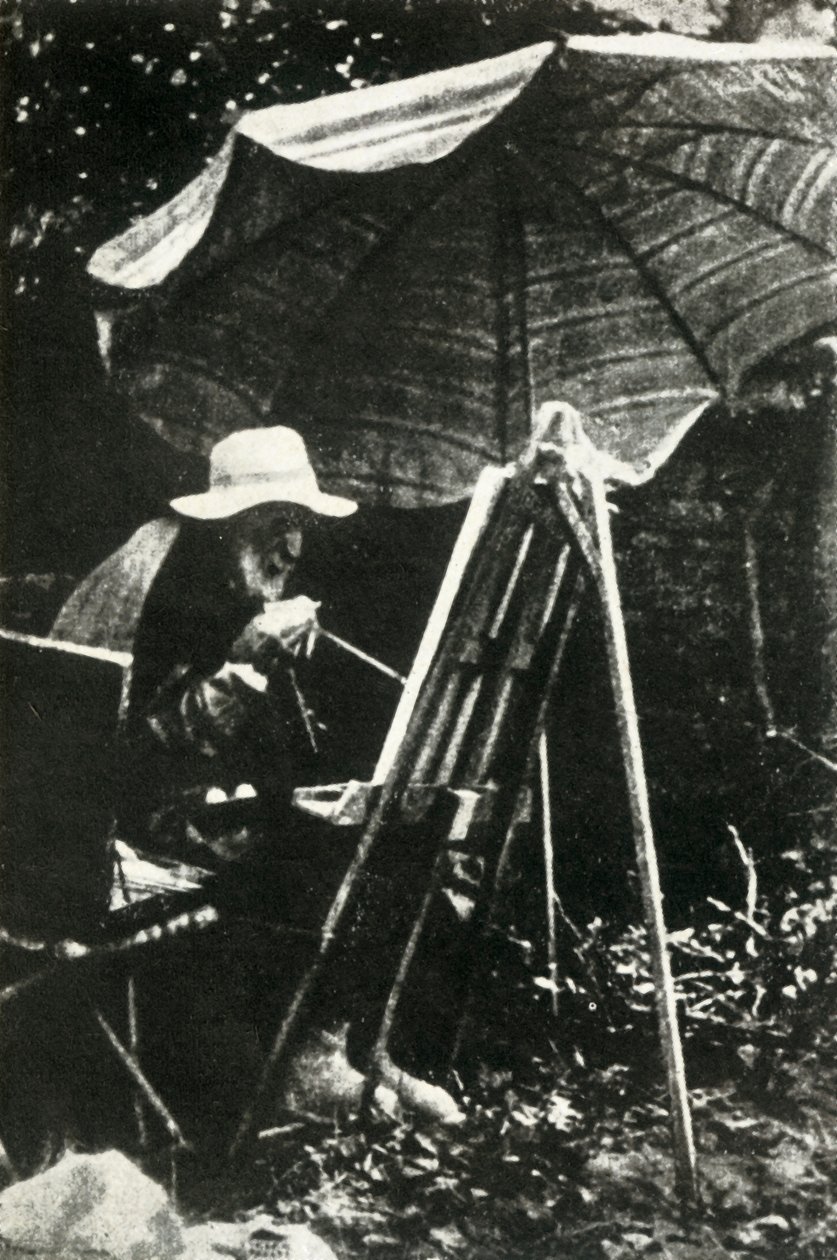 Açık havada Renoir boyaması, c1910