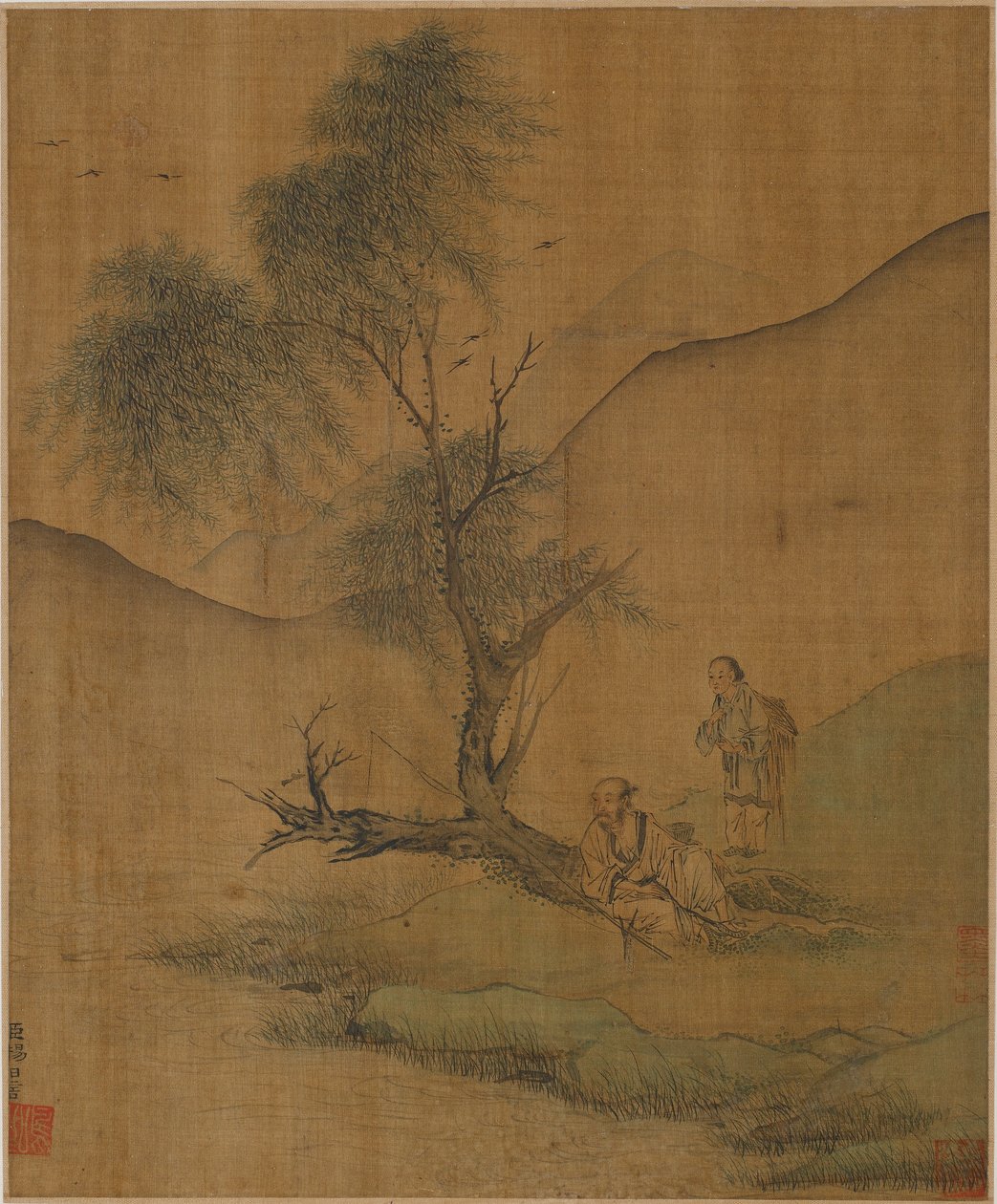Söğütlerin Altında Dinlenme, Muhtemelen Ming hanedanı, 1368-1644. by Unbekannt