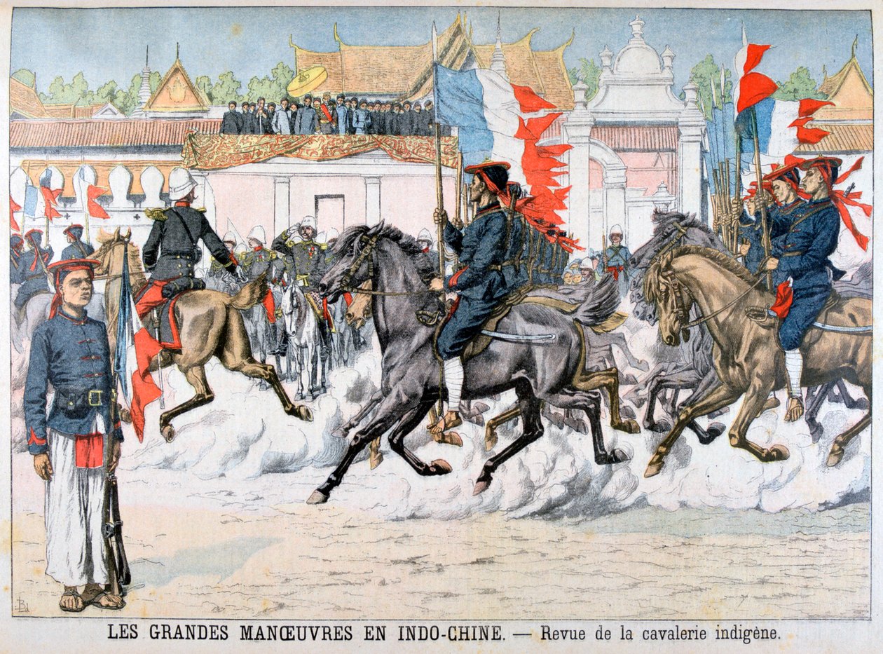Yerli süvarilerin gözden geçirilmesi, Fransız Çinhindi, 1903 by Unbekannt