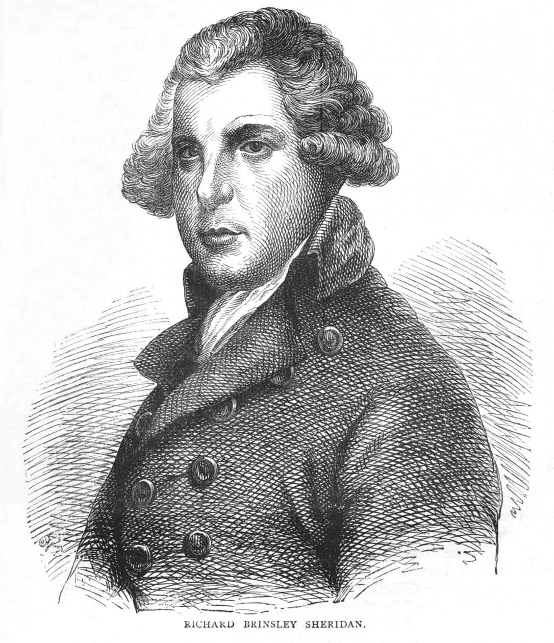 Richard Brinsley Sheridan, İrlandalı oyun yazarı, şair ve politikacı, c1875 1878 by Unbekannt