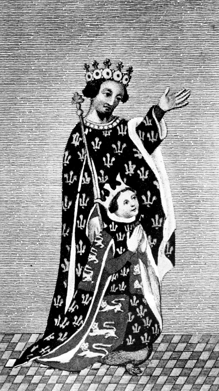 Richard II ve babası, Kara Prens, 14. yüzyıl, 1910 by Unbekannt