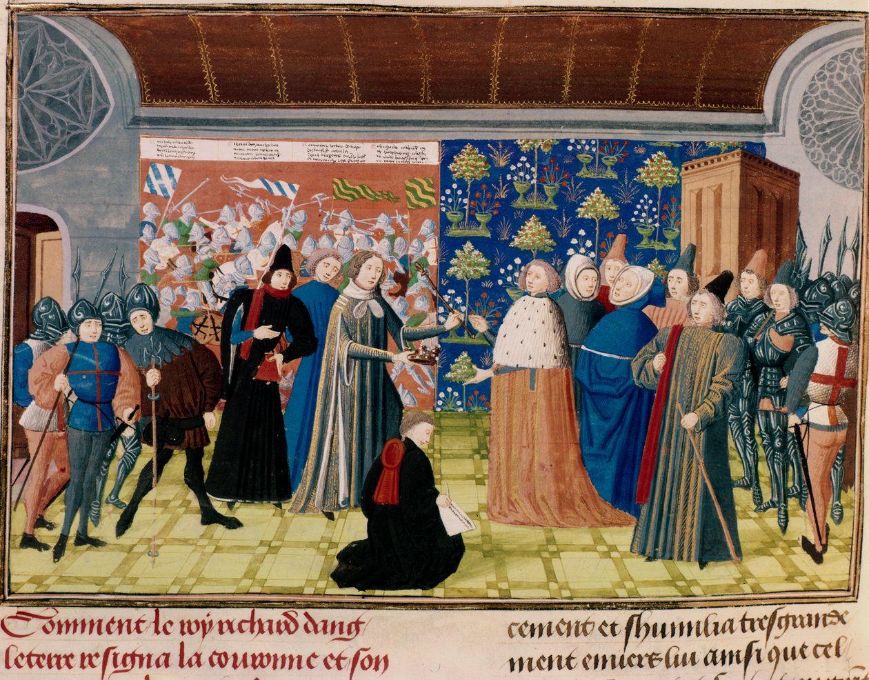 II. Richard tacı teslim ederken, 1399 by Unbekannt