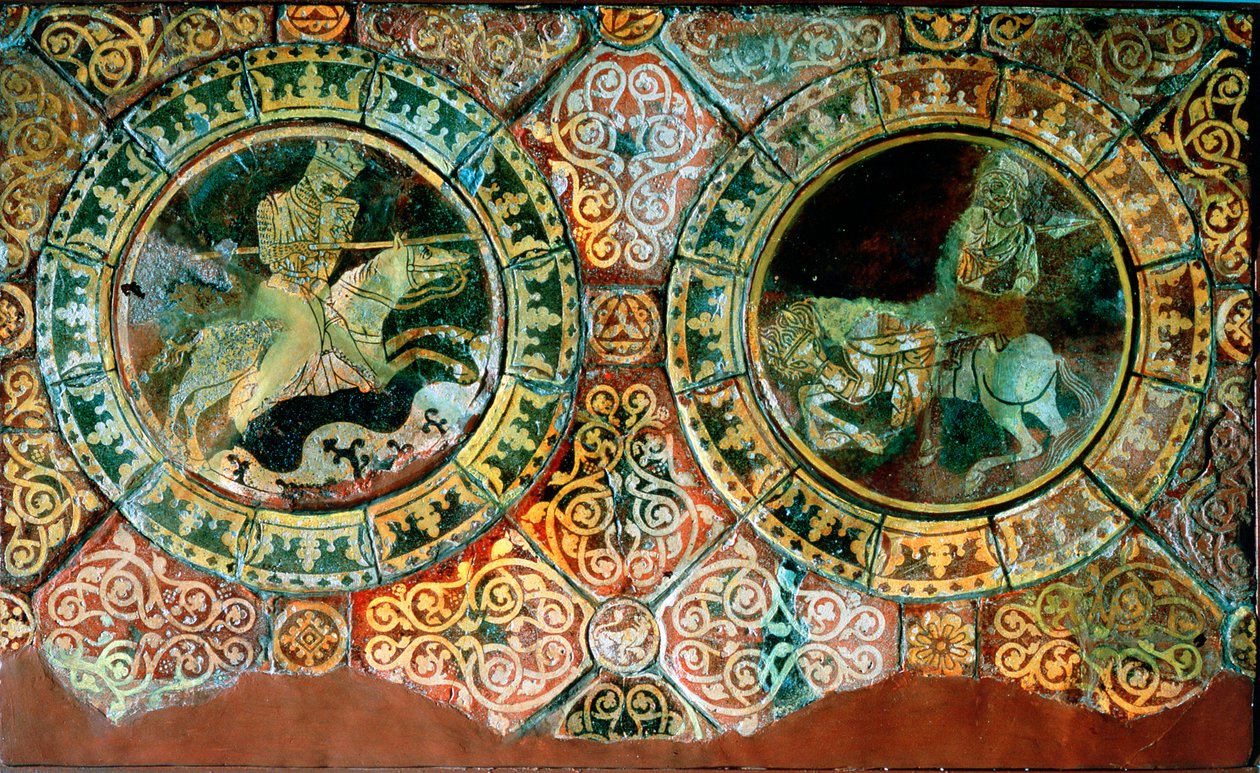 Aslan Yürekli Richard ve Selahaddin atlı savaşta, 1191 13. yüzyıl by Unbekannt