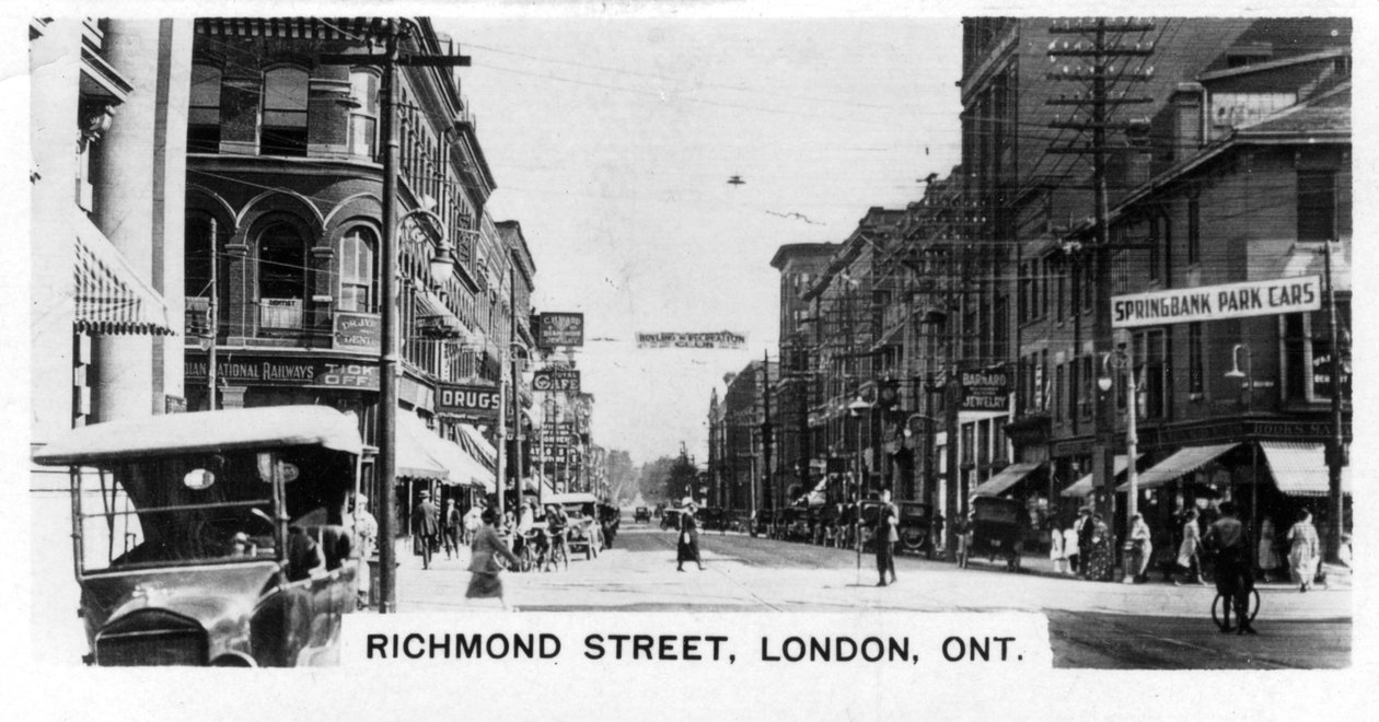 Richmond Street, Londra, Güneybatı Ontario, Kanada, c1920s by Unbekannt