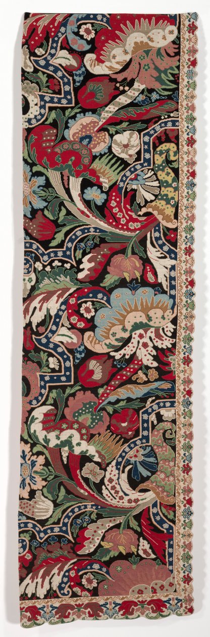 Garip tarzda bir çift iğne işi yatak örtüsünün sağ yarısı, 1710-1720. by Unbekannt