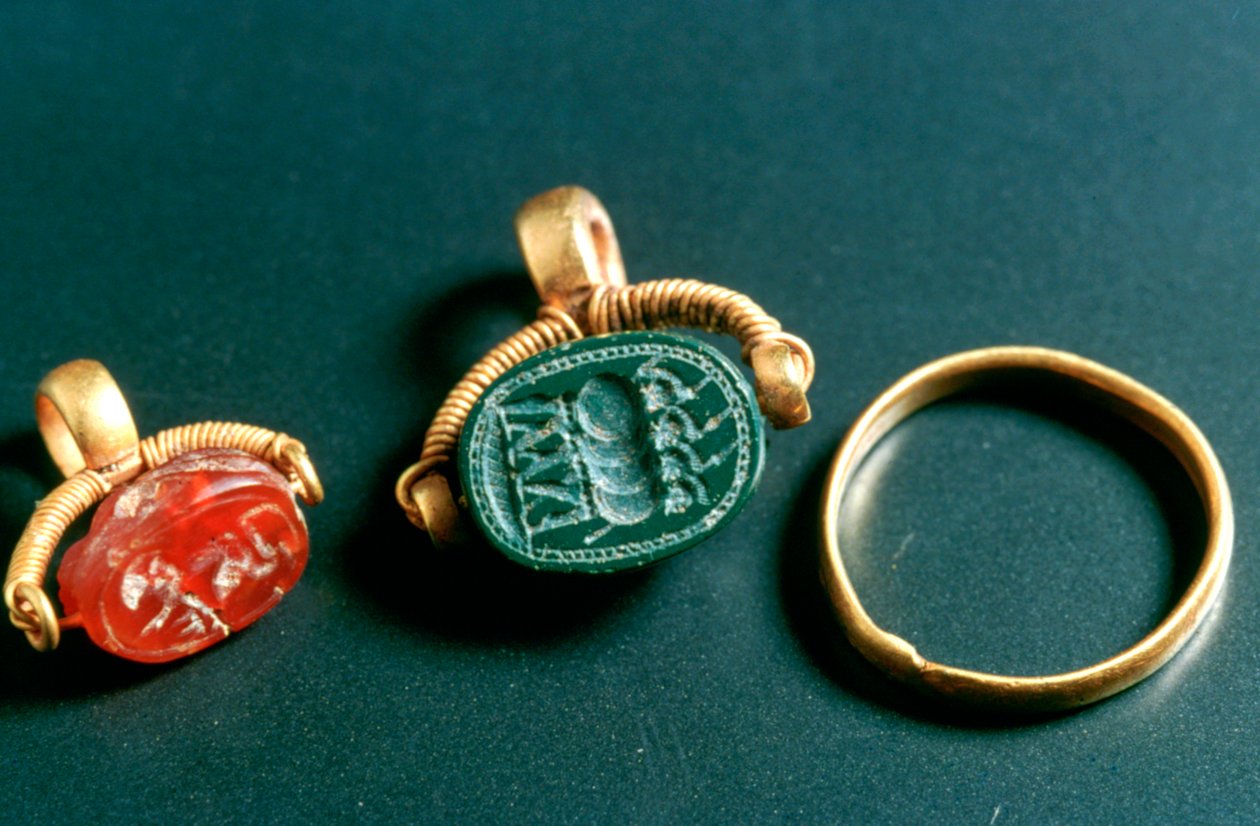 Yazılı Yüzükler, Mücevherat, Tunus, c3rd-4th Century by Unbekannt