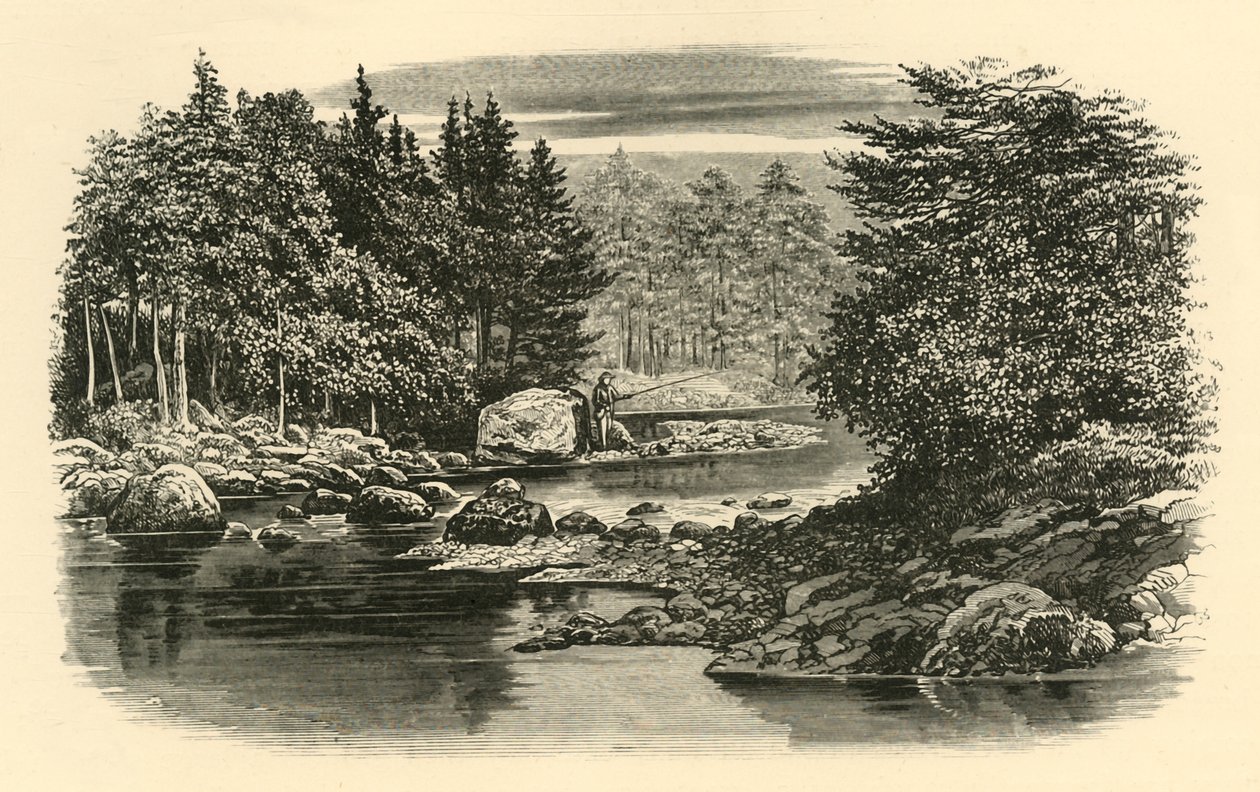 Nehir Sahnesi, Langdale, c1890. by Unbekannt
