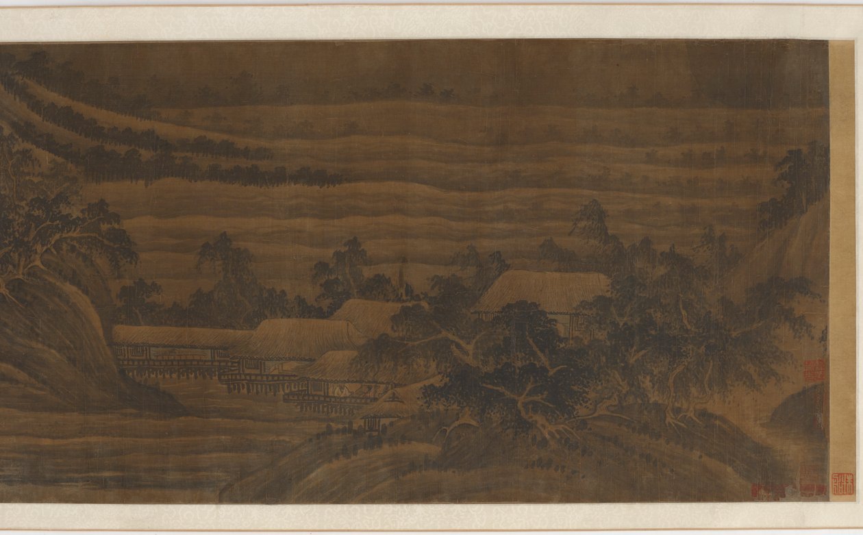 Evleri ve tapınakları olan Nehir Vadisi, Ming hanedanı, 15.-16. yüzyıl. by Unbekannt