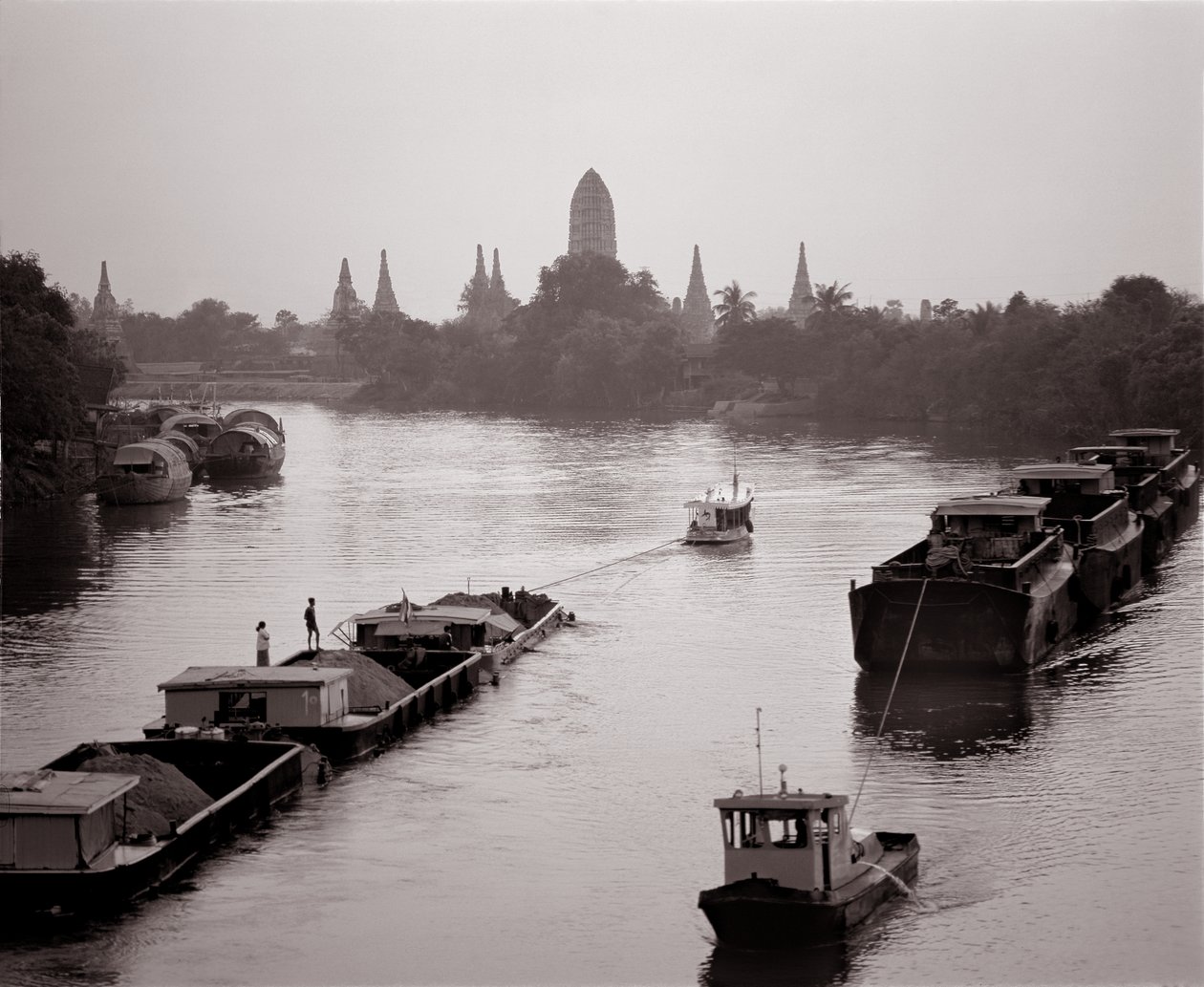 Wat Chaiwatthanaram manzaralı Chao Phraya Nehri