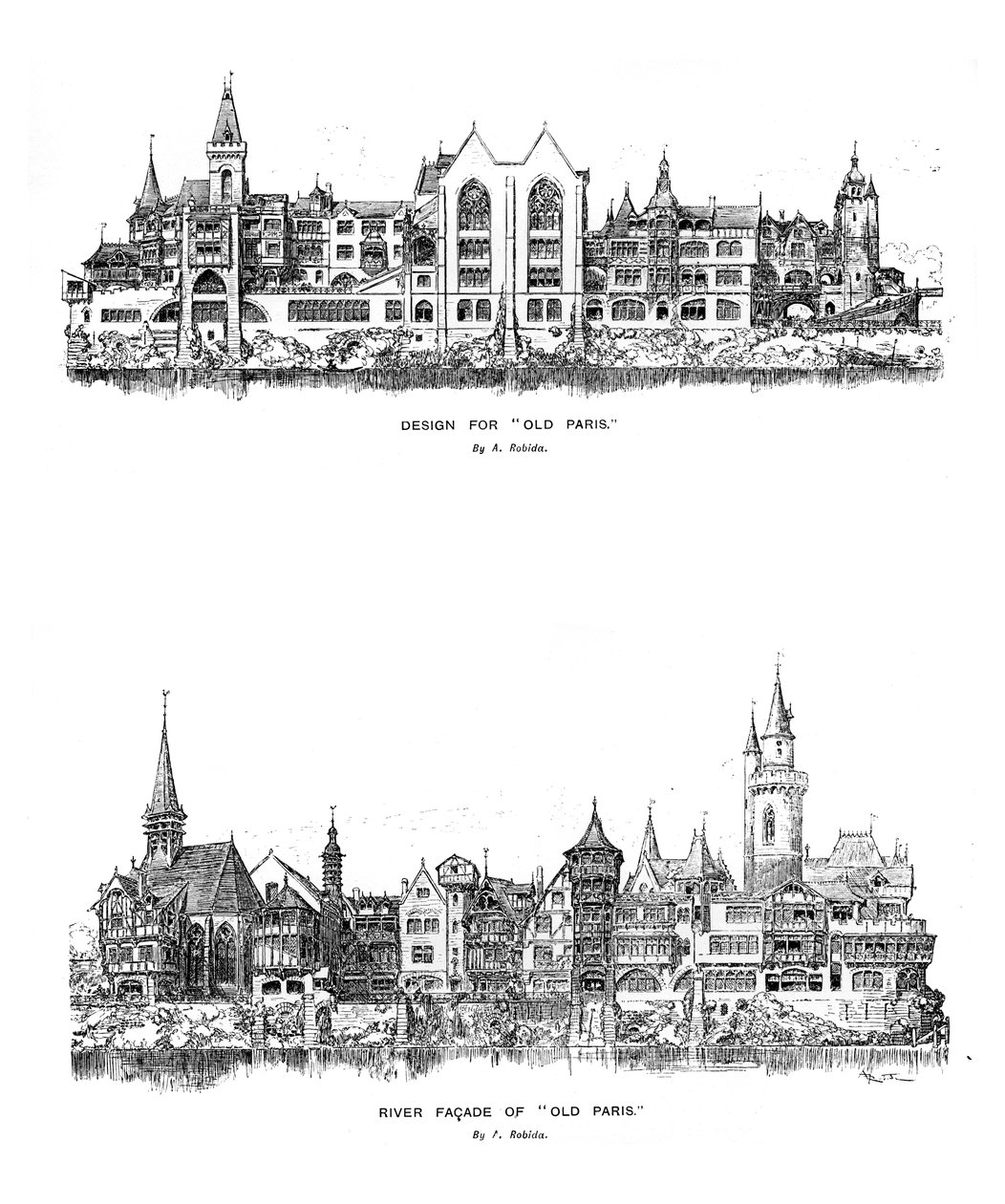 Eski Paris için nehir cephesi ve tasarımı, 1899 by Unbekannt
