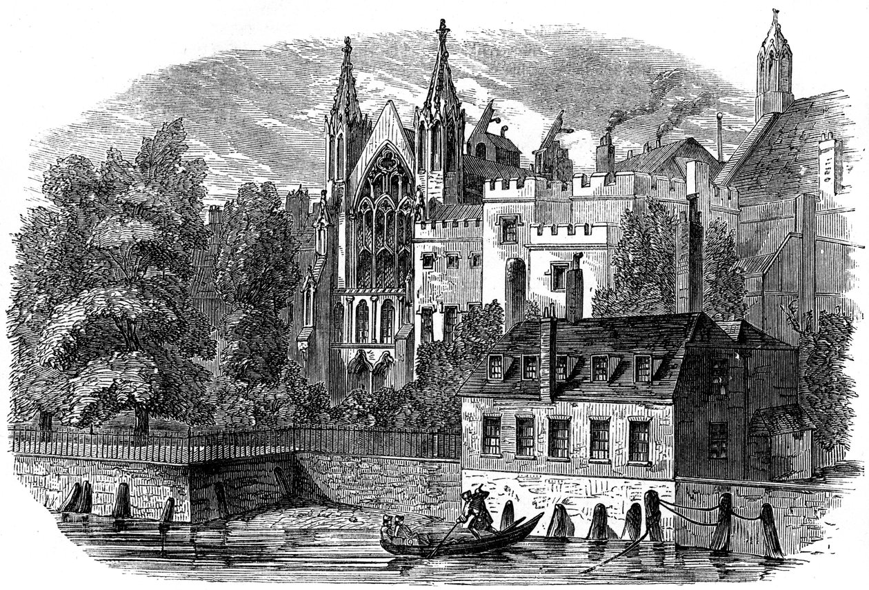 Lordlar Kamarası'nın eski Evi'nin nehir önü, Londra, 19. yüzyıl by Unbekannt